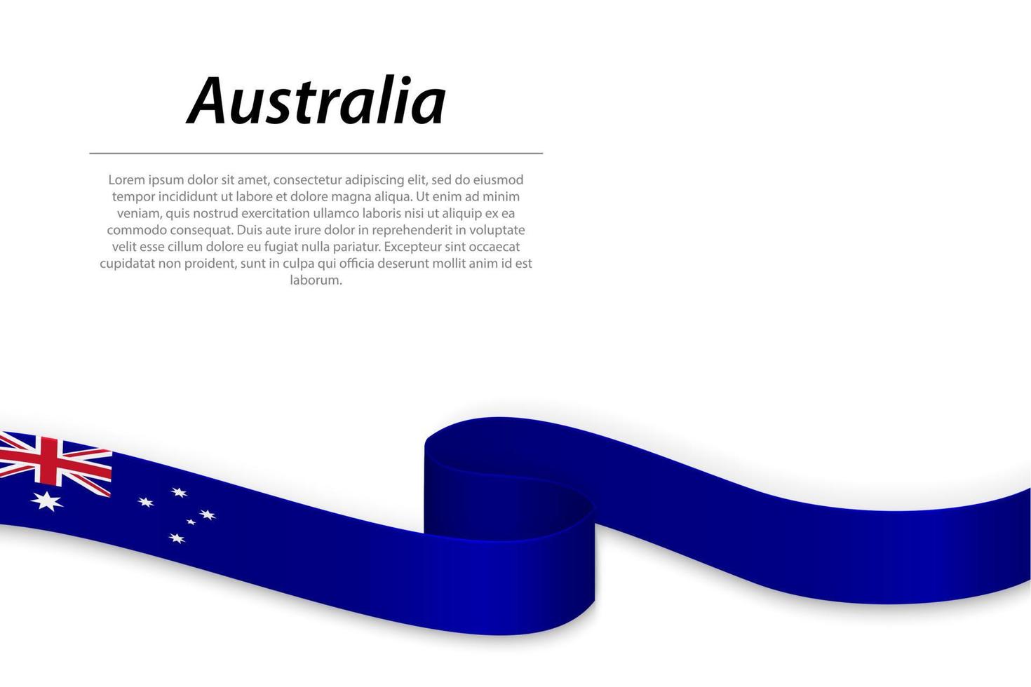 cinta ondeante o pancarta con bandera de australia vector