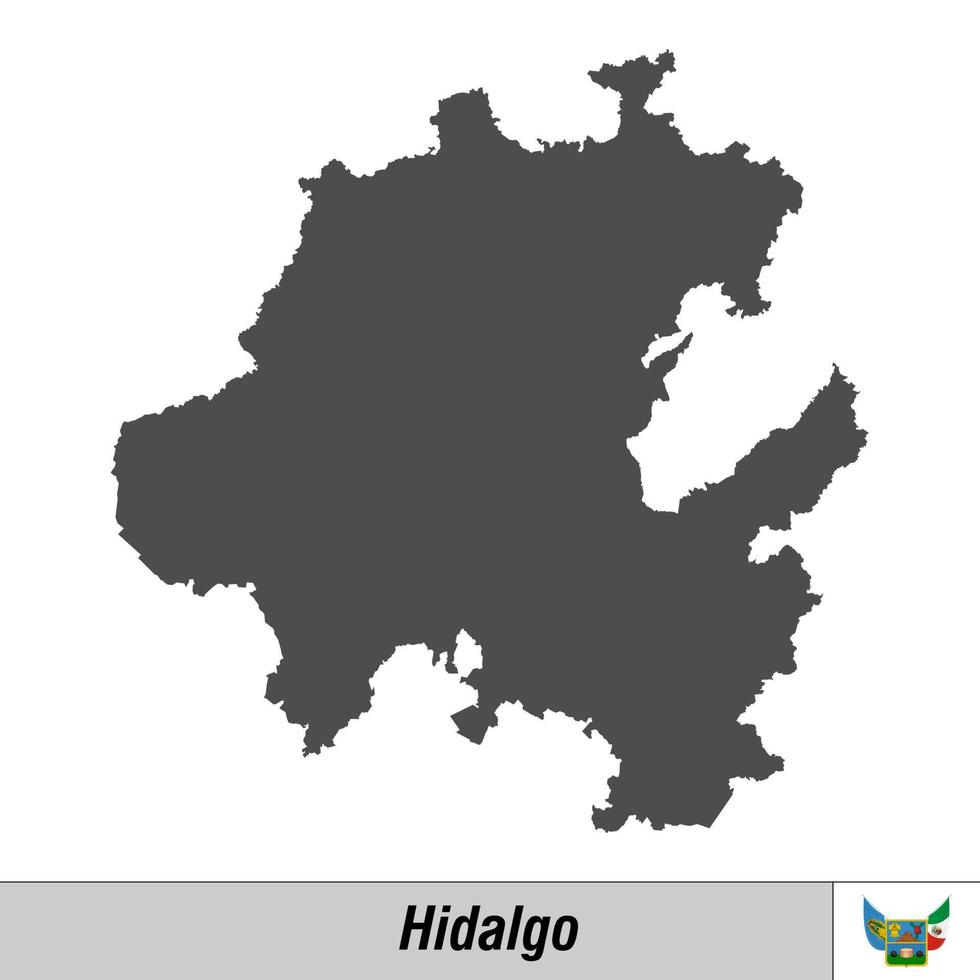 High quality map with flag state of Mexico vector