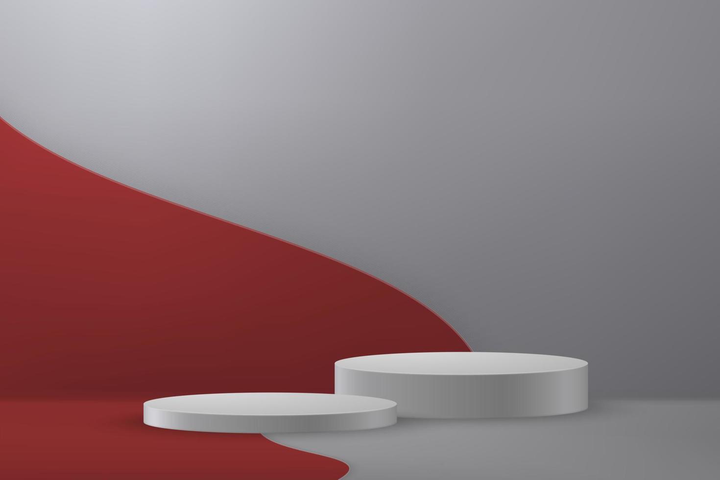 3d realistic podium or pedestal on luxury background. vector
