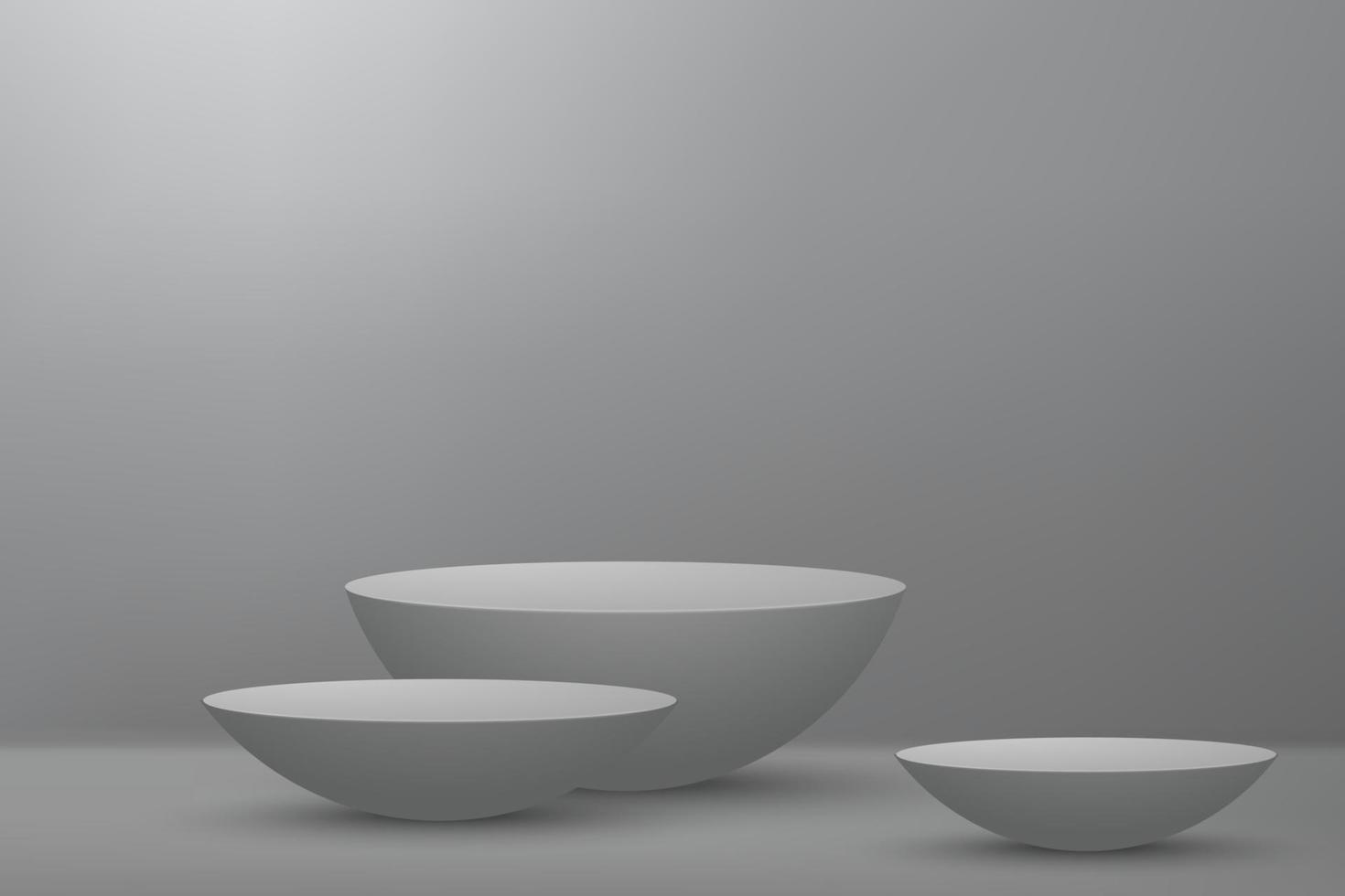 3d realistic podium or pedestal on white background. vector