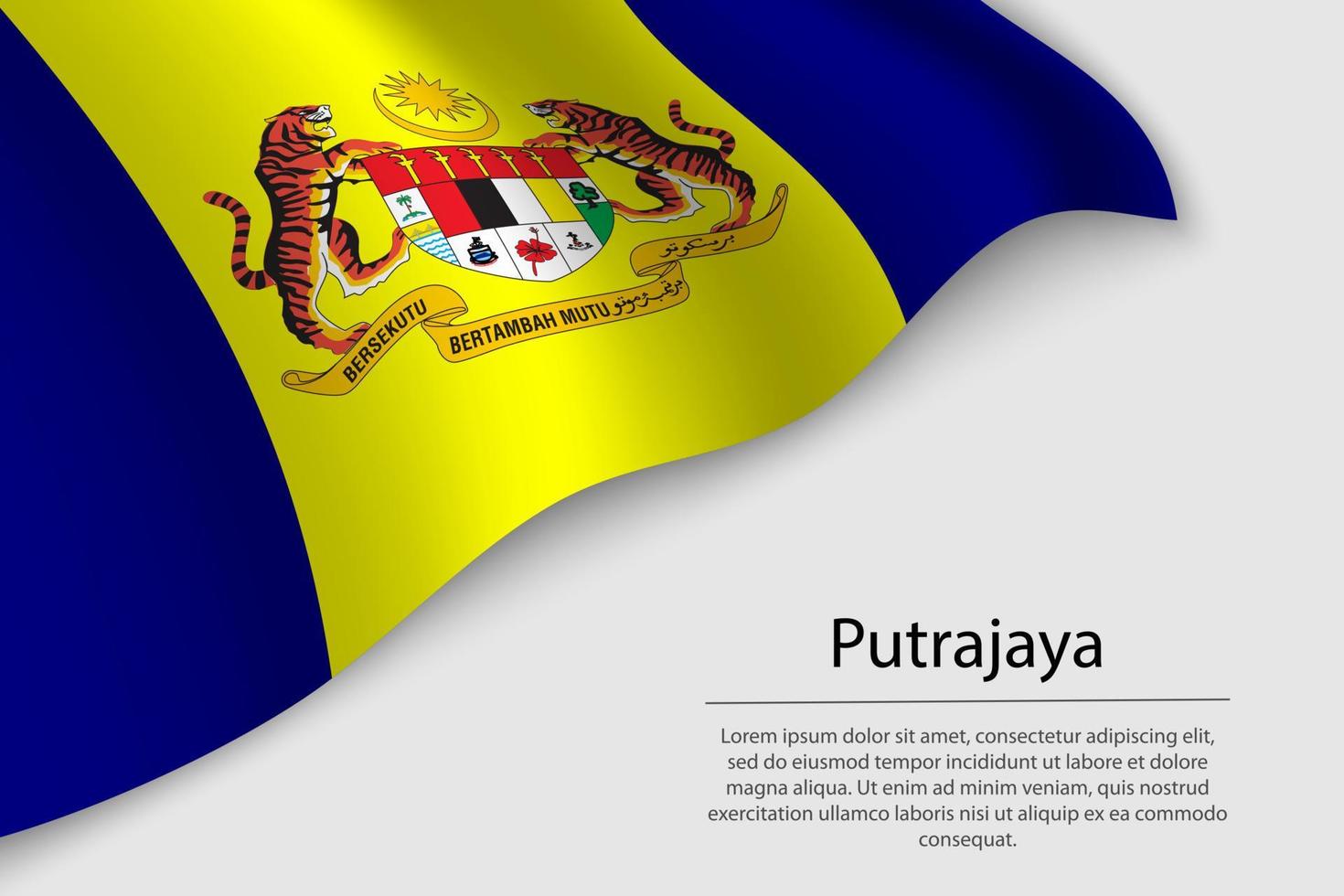 ola bandera de putrajaya es un región de Malasia vector