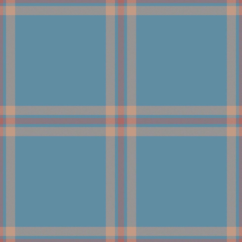 Plaid seamless pattern in blue. Check fabric texture. Vector textile print.