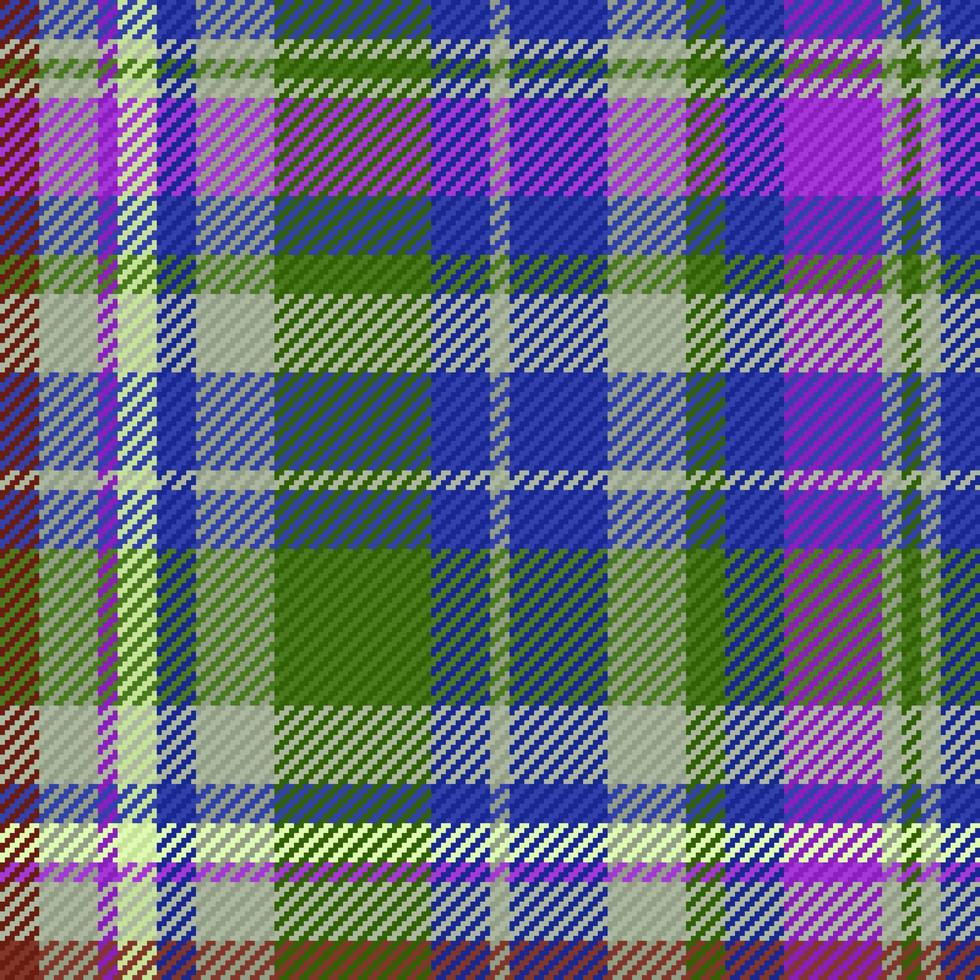 Plaid textile check. Texture background pattern. Vector seamless tartan fabric.