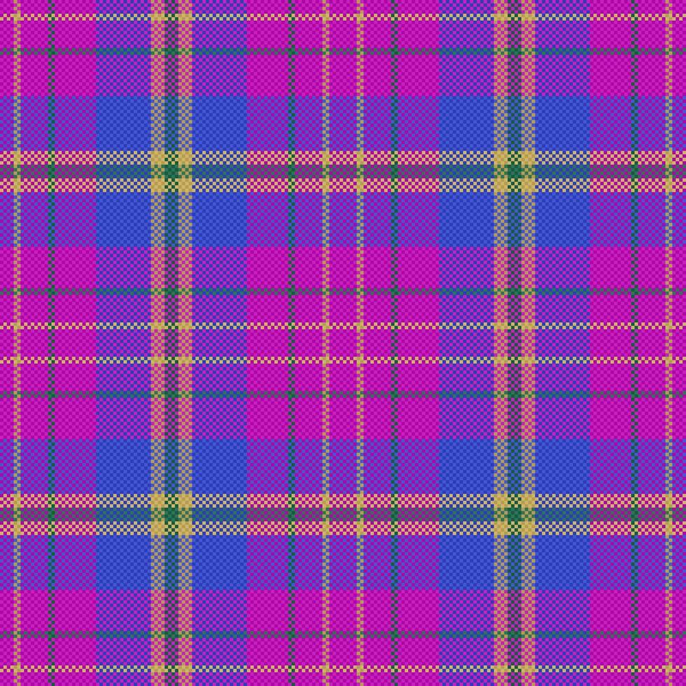Background texture check. Fabric textile plaid. Pattern vector seamless tartan.