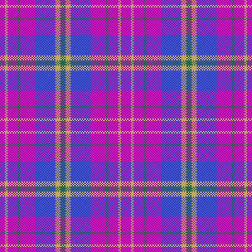 Background texture check. Fabric textile plaid. Pattern vector seamless tartan.