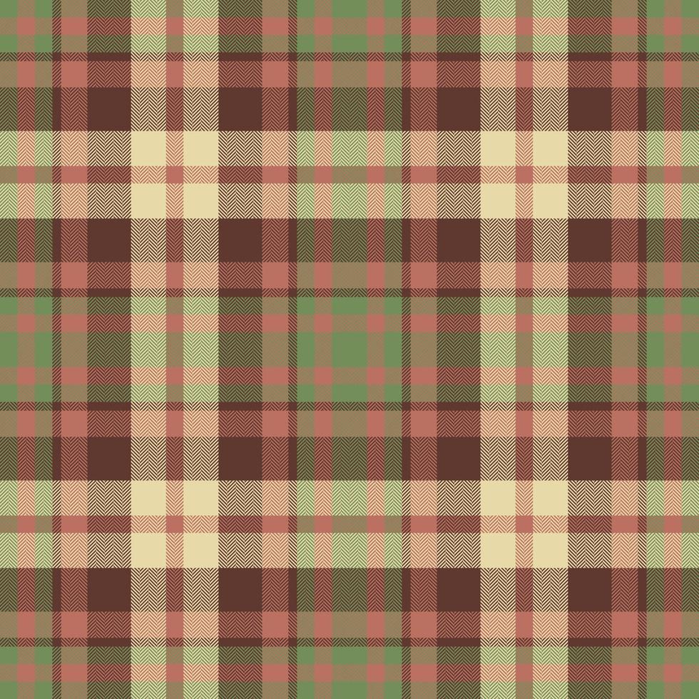 Plaid seamless pattern. Check fabric texture. Vector textile print.
