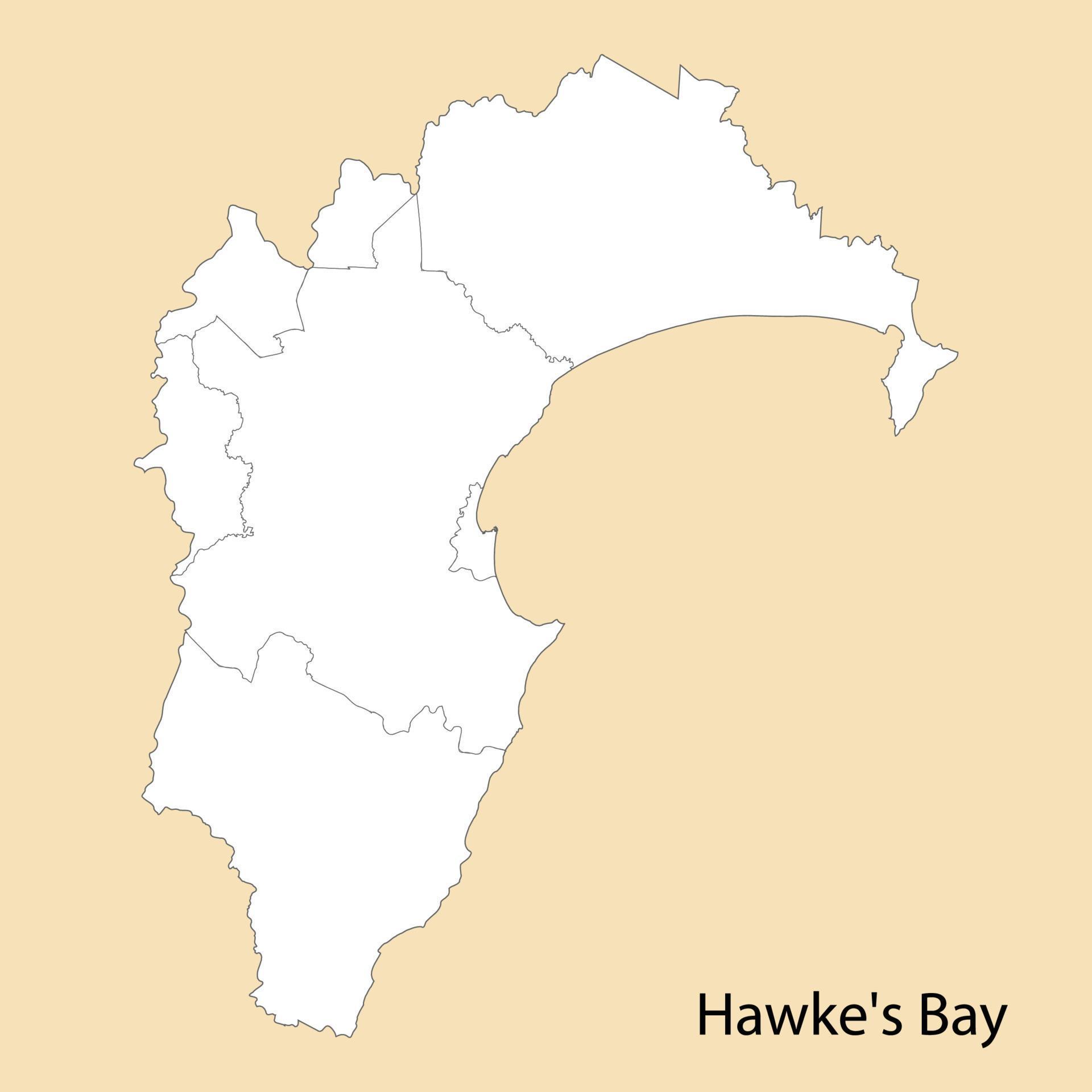 High Quality map of Hawke
