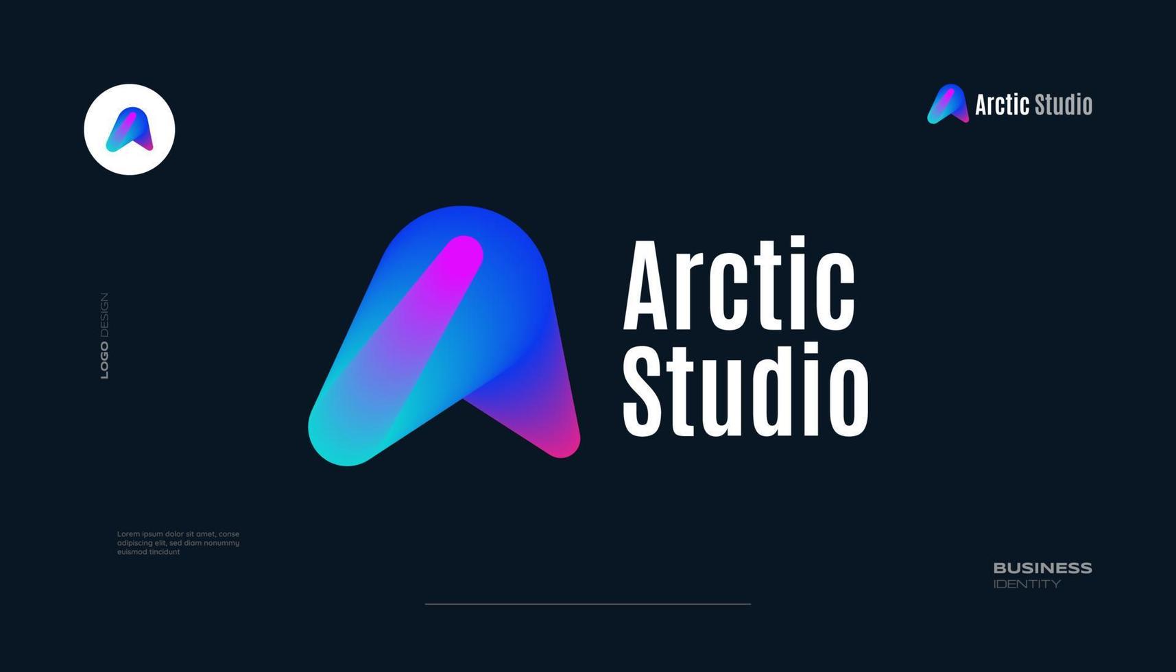 Bold and Vibrant Letter A Logo Design with Colorful Gradient Concept. A Logo with Blend Style vector