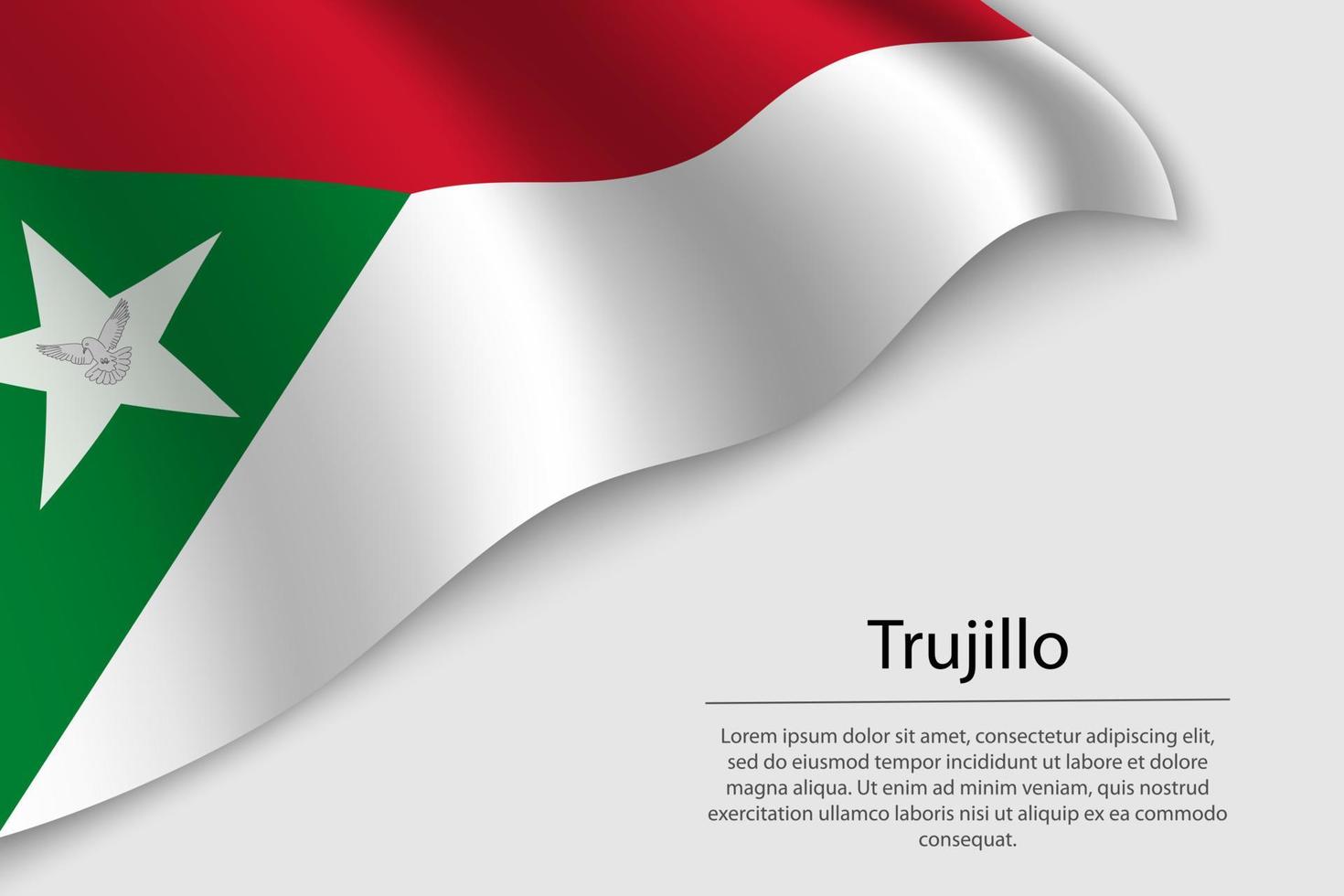 Wave flag of Trujillo is a state of Venezuela vector