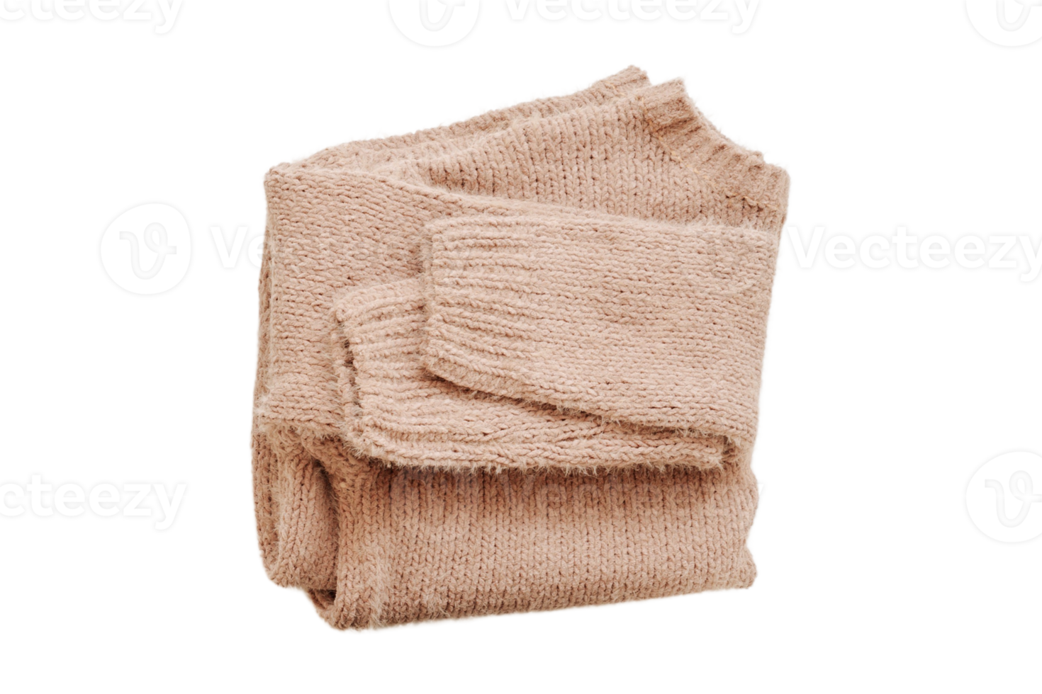 Beige sweater isolated on a transparent background png