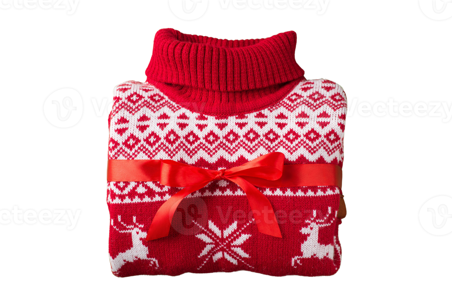 Red sweater isolated on a transparent background png