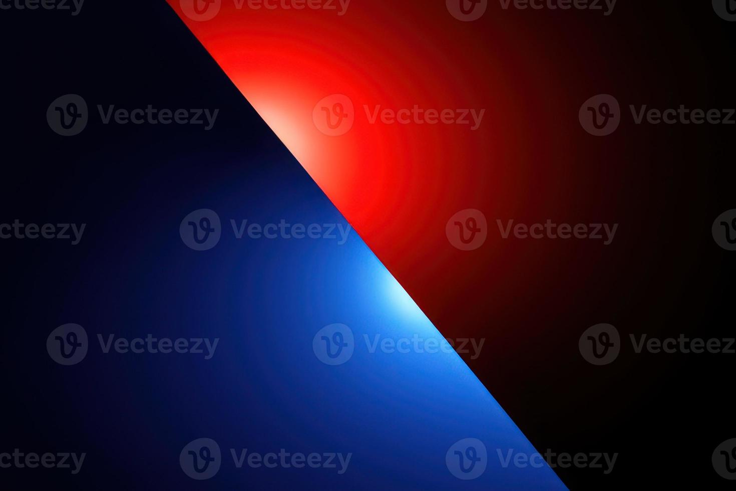 abstract blue red neon background with opposite separated red and blue color photo