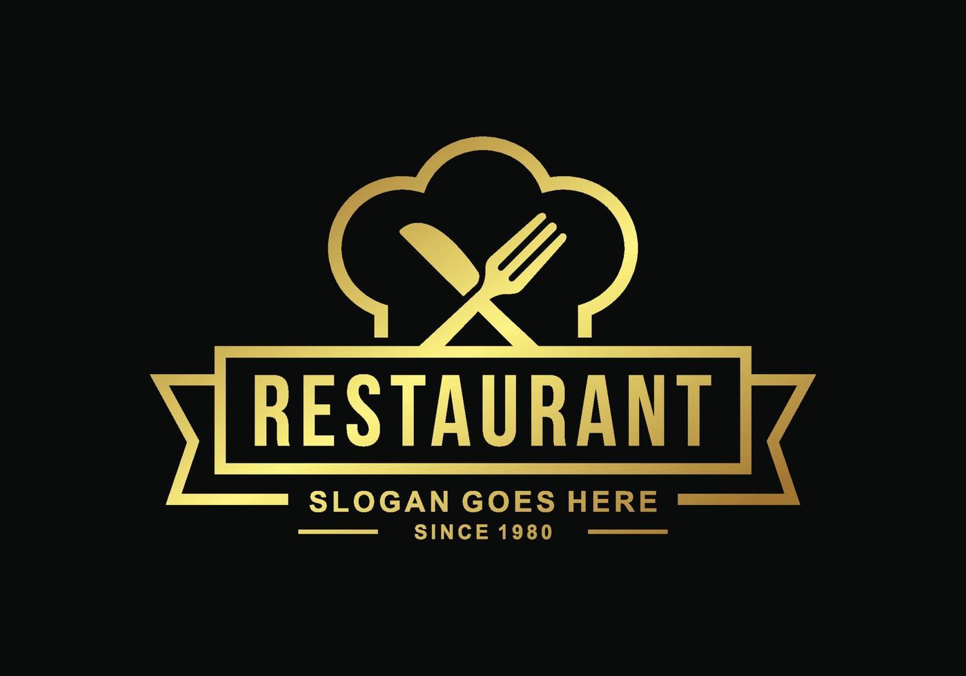 Restaurant logo template design vector