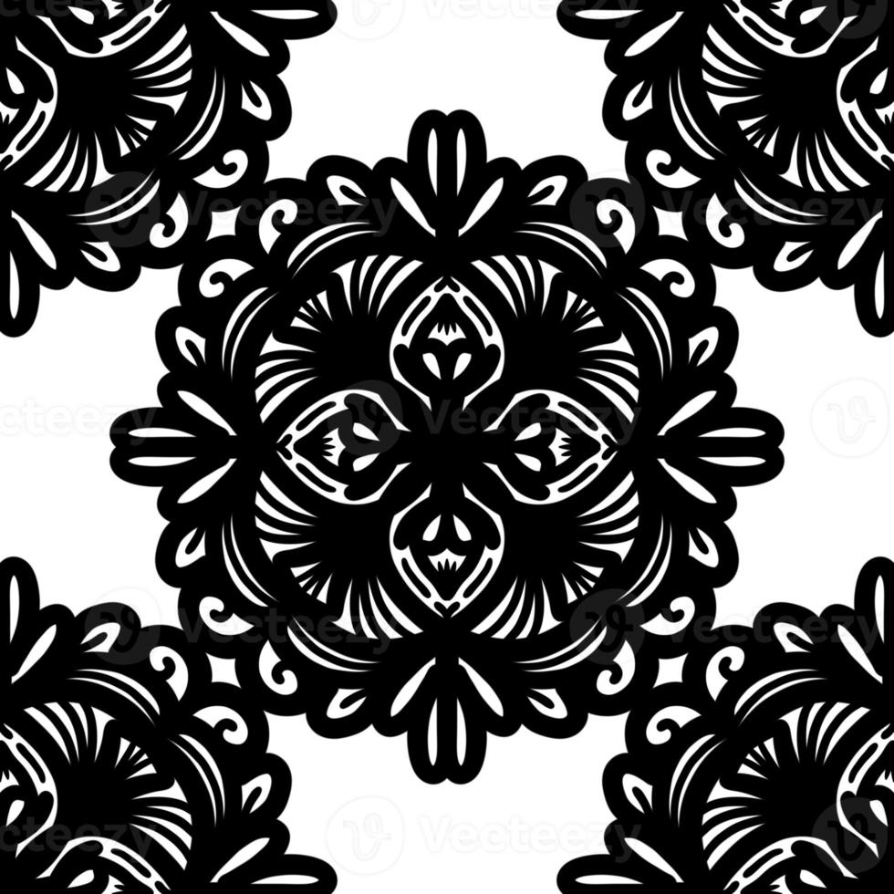 Retro geometric pattern in repeat. Fabric print. Damask style Seamless pattern background, mosaic ornament, vintage style. Design for prints on fabrics photo