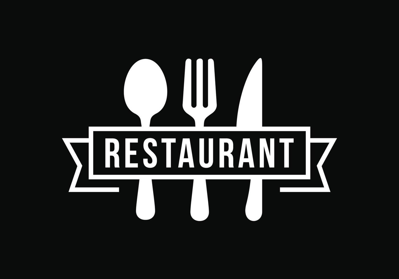 restaurante logo modelo diseño vector