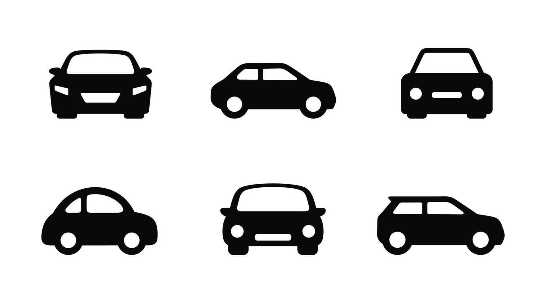 Car set icon isolated on white background vector