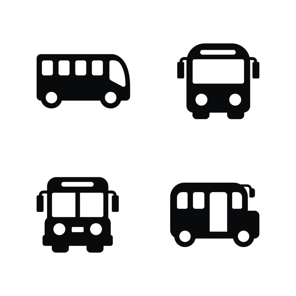 Bus set icon isolated on white background vector