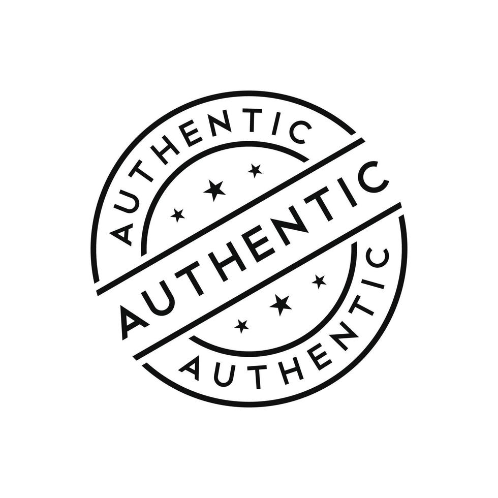 Authentic stamp design vector