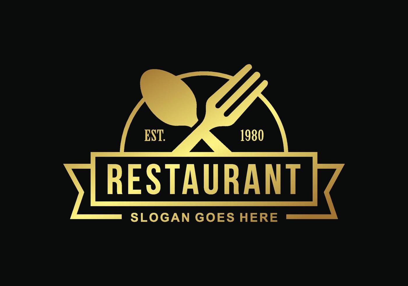 Restaurant logo template design vector