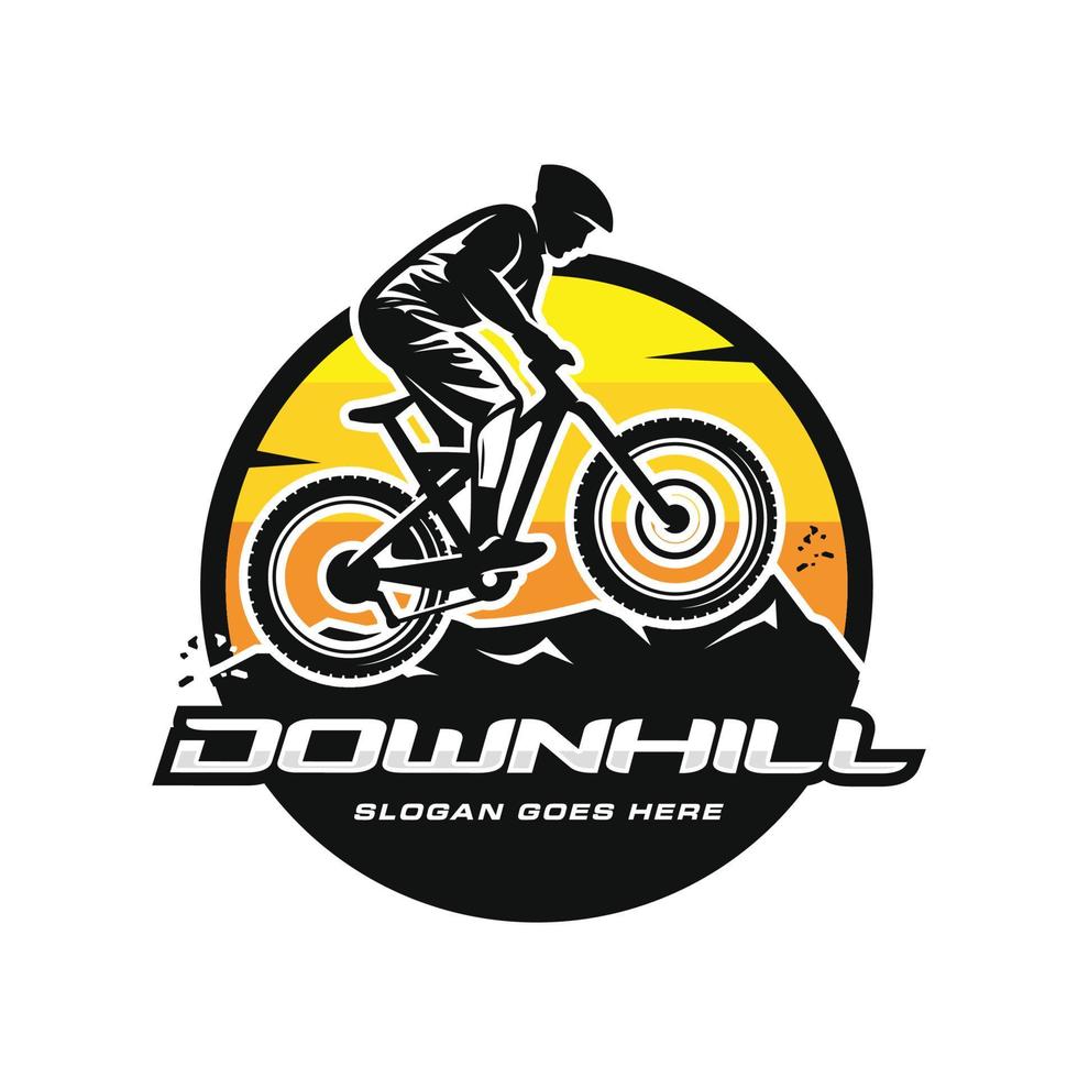 Mountain bike, downhill bike logo vector