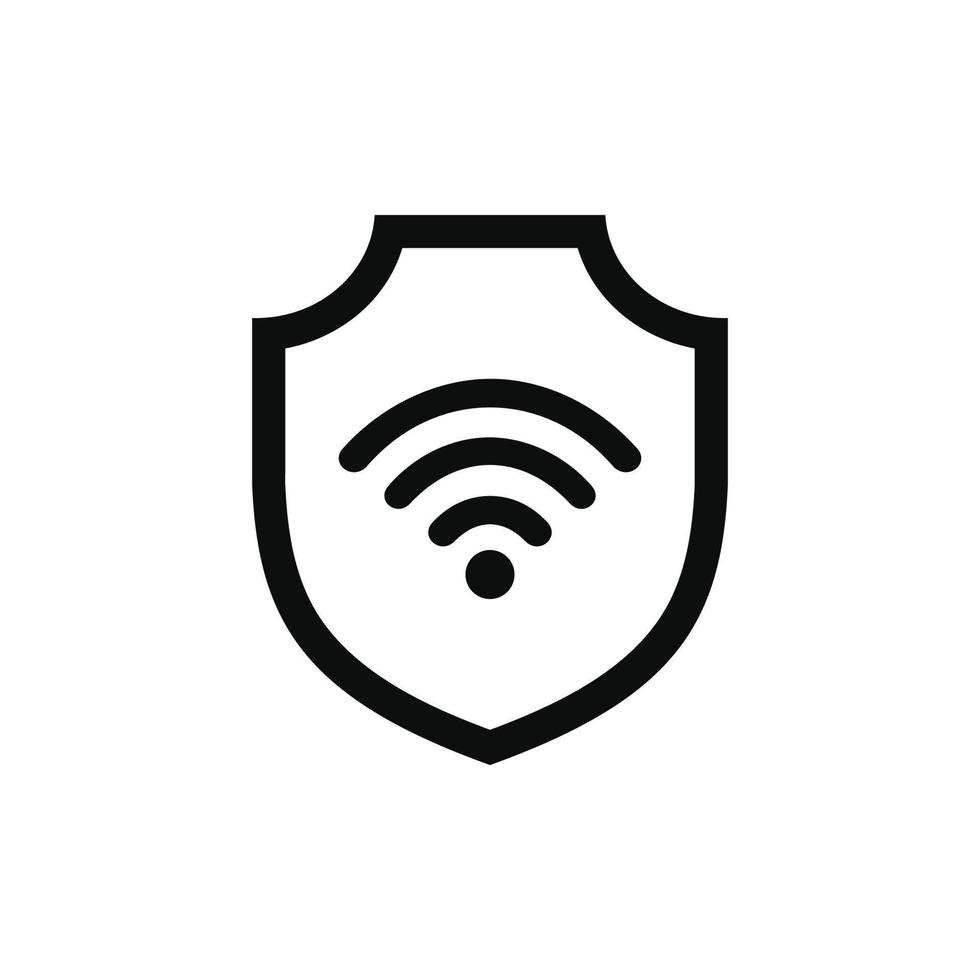 Wifi security icon isolated on white background vector