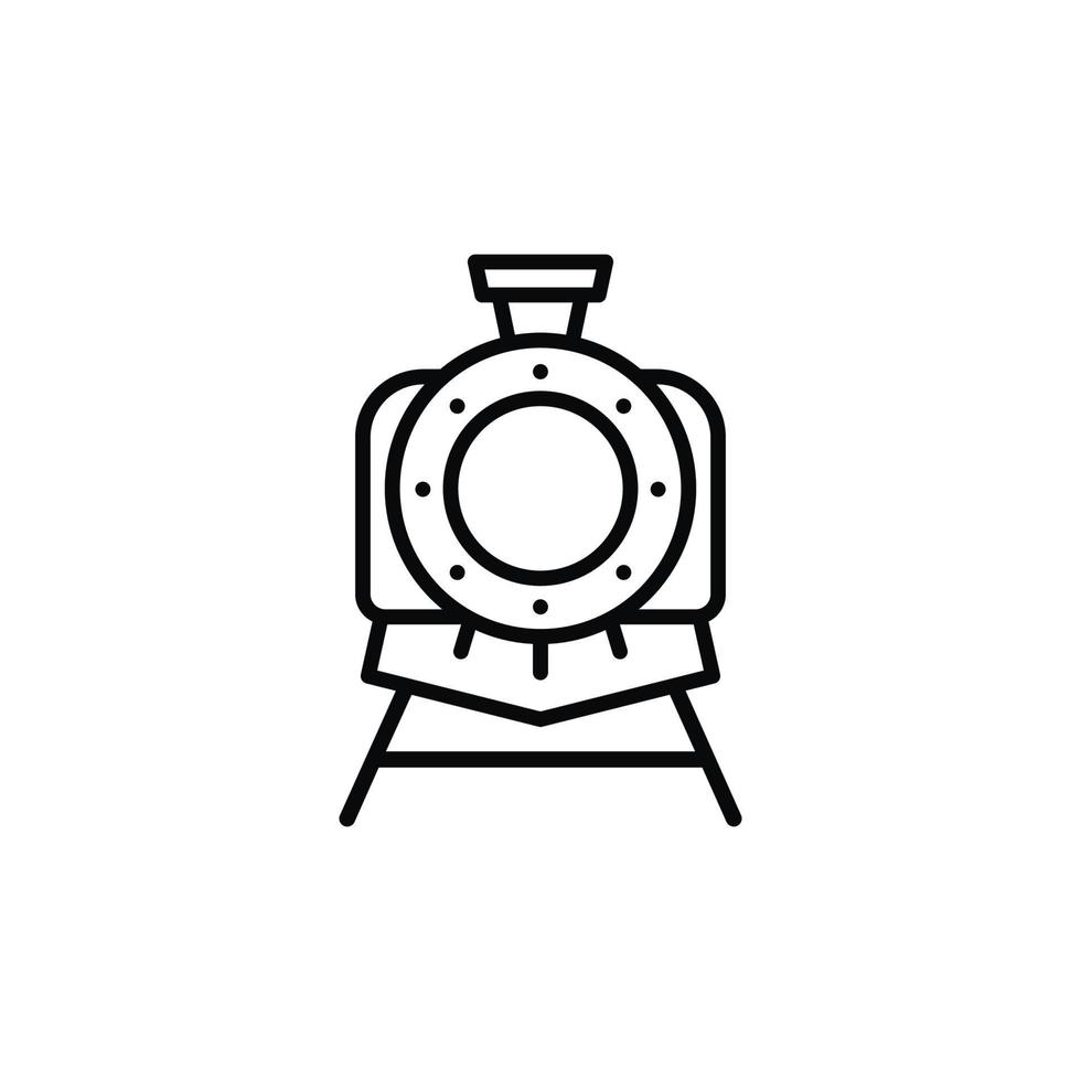 Train line icon isolated on white background vector