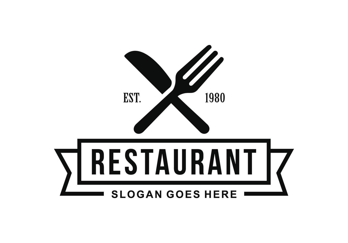 Restaurant logo template design vector