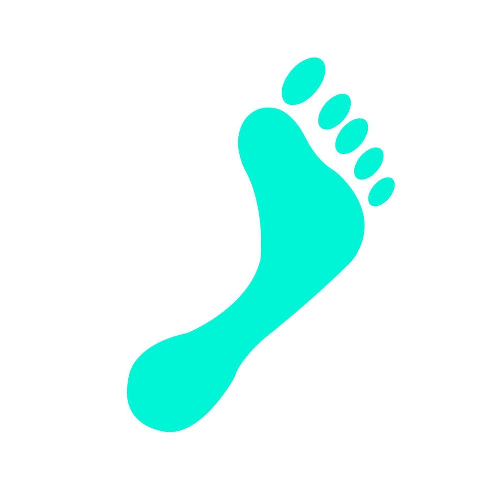 Vector print of human foot isolated