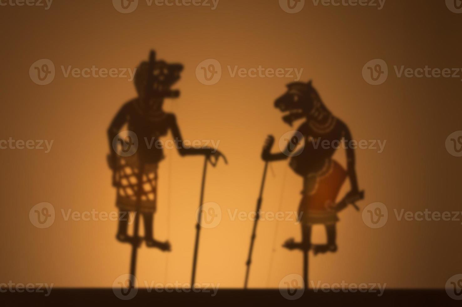 A Traditional Thailand Shadow Puppet Show,Traditional  shadow puppet. Shadow play has a long history in thailand photo