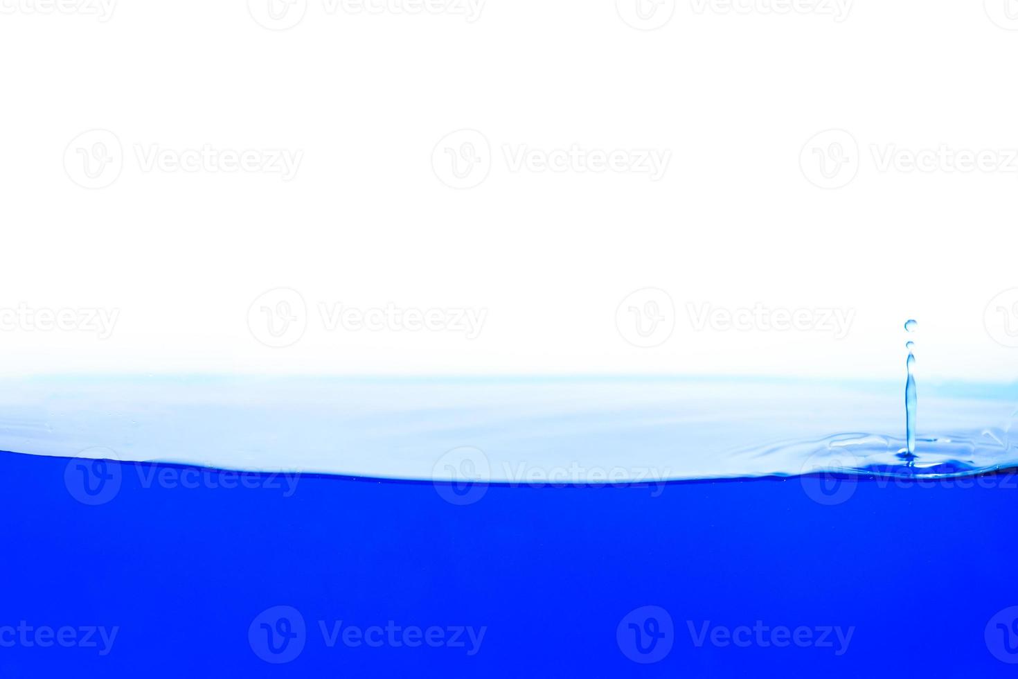 Abstract blue color water splashing isolated on white clean background,water splash and water drop photo