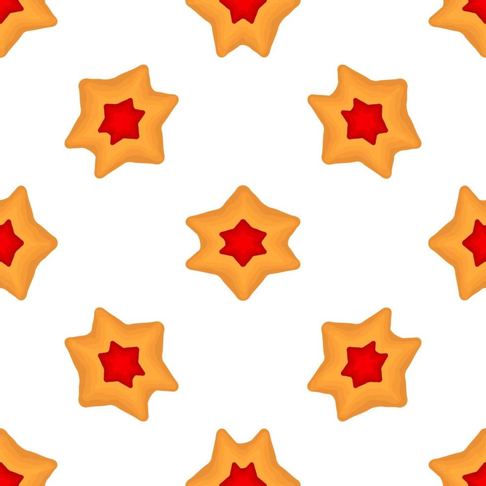 Pattern homemade cookie different taste in pastry biscuit vector