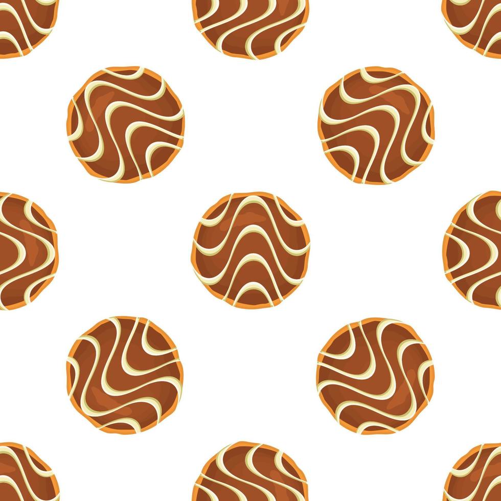 Pattern homemade cookie different taste in pastry biscuit vector