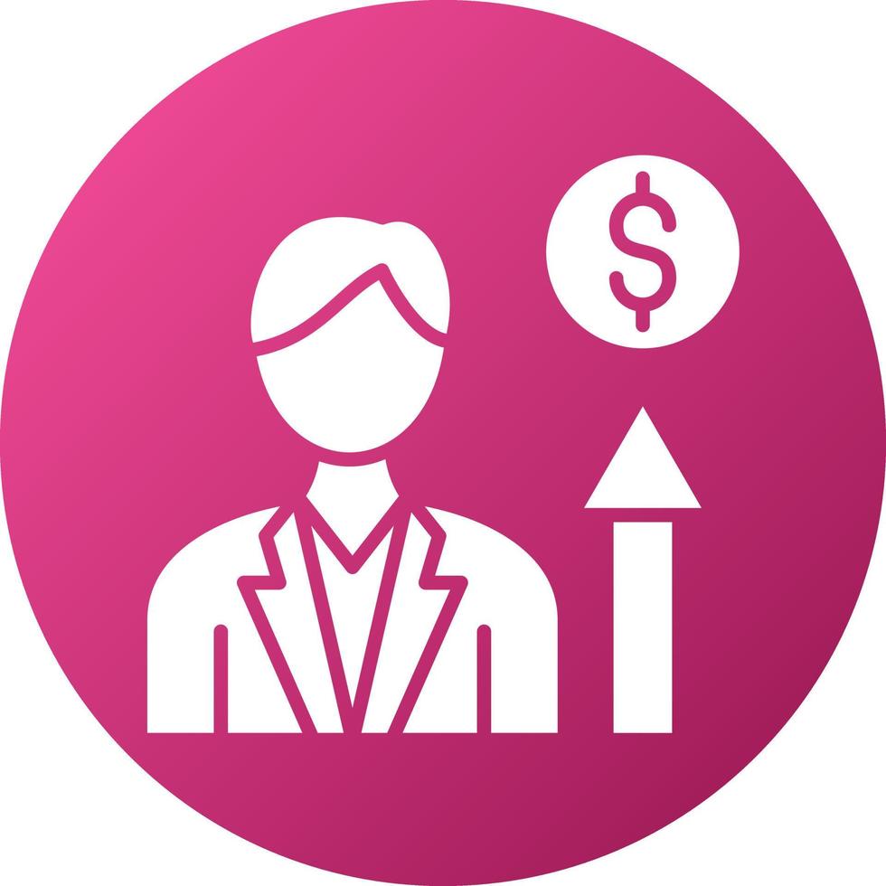Career Growth Icon Style vector