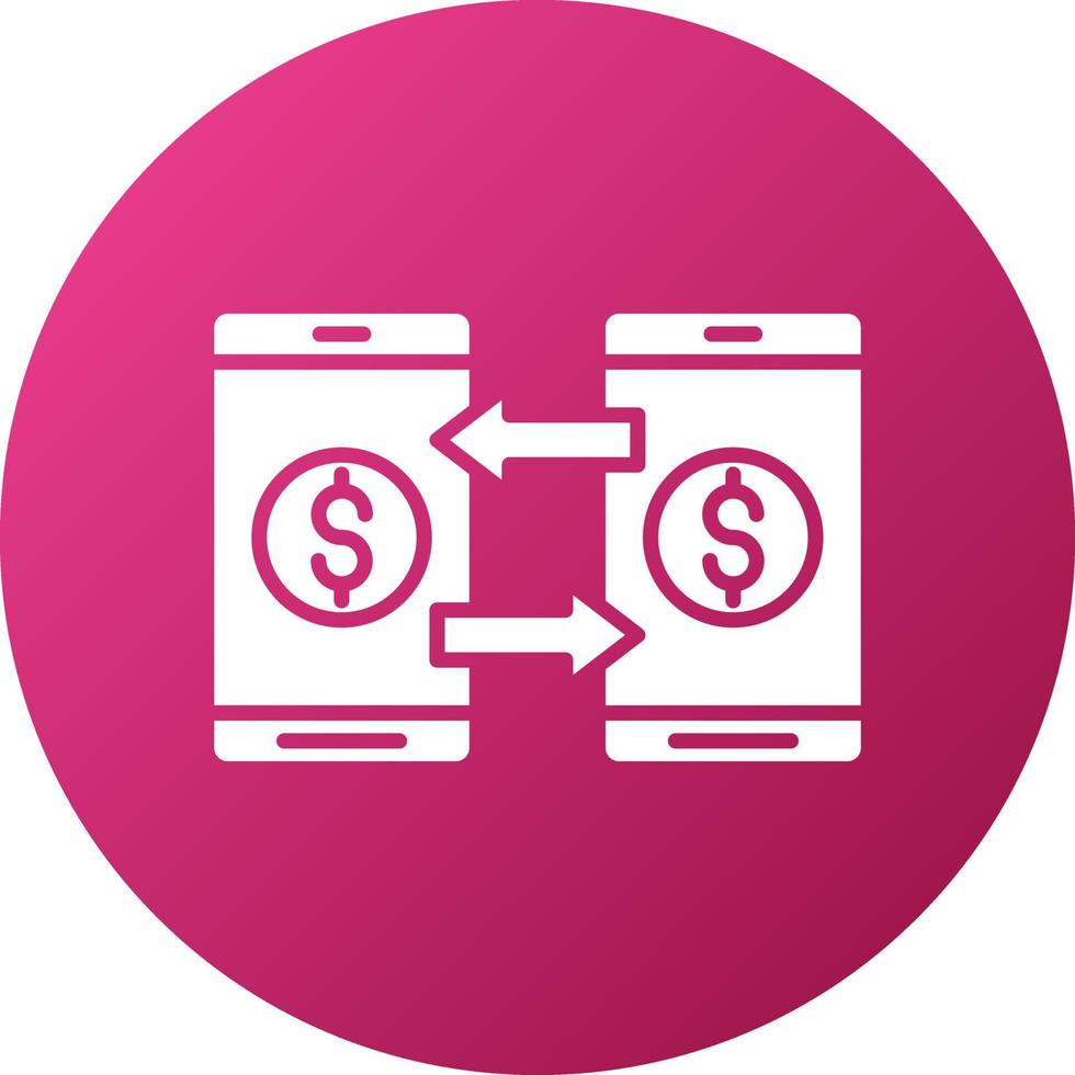 Send Money Mobile Icon Style vector