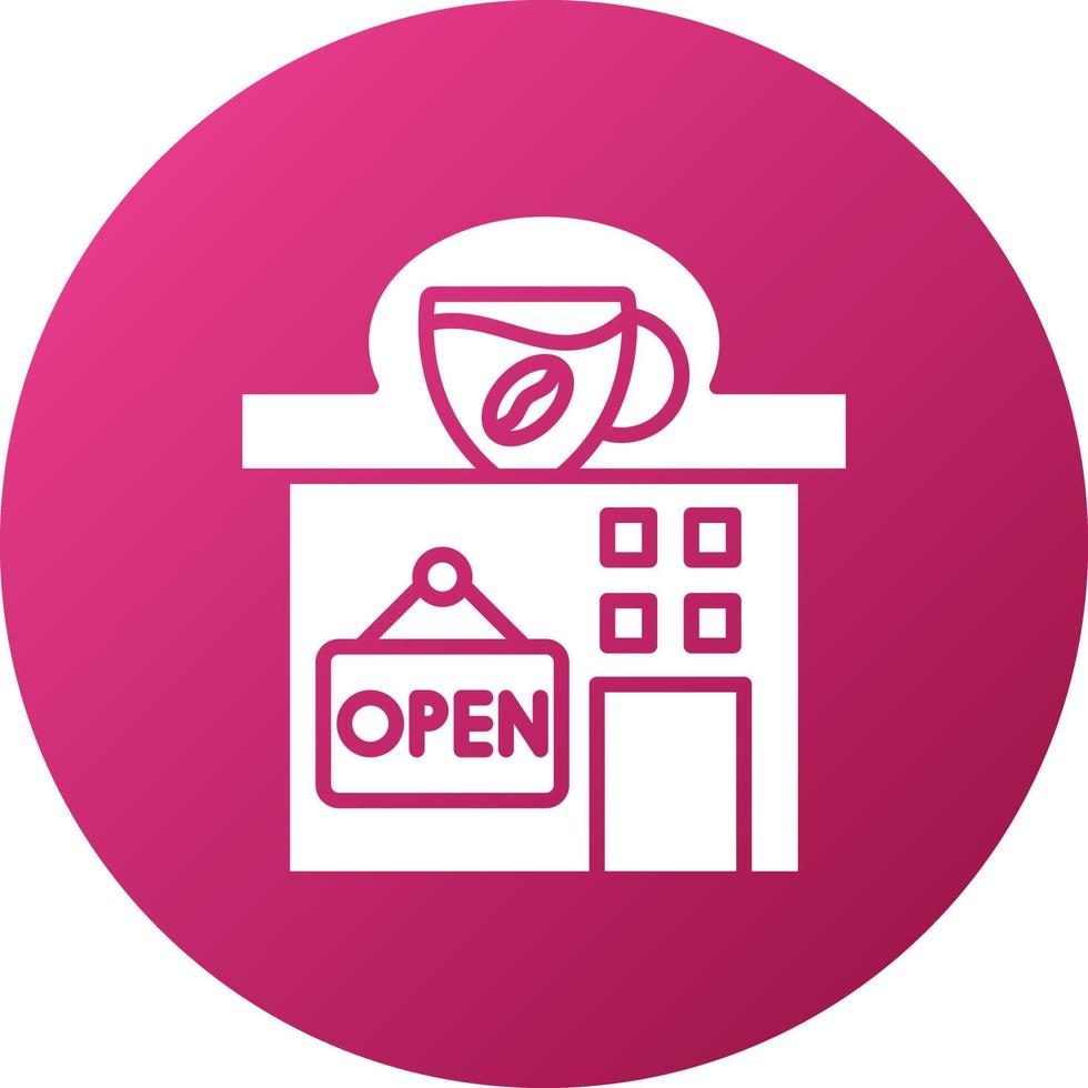 Cafe Showcase Icon Style vector