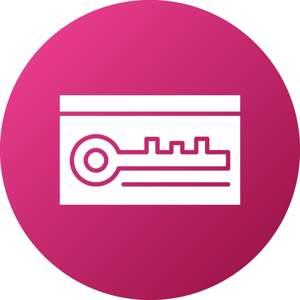 Card Key Icon Style vector