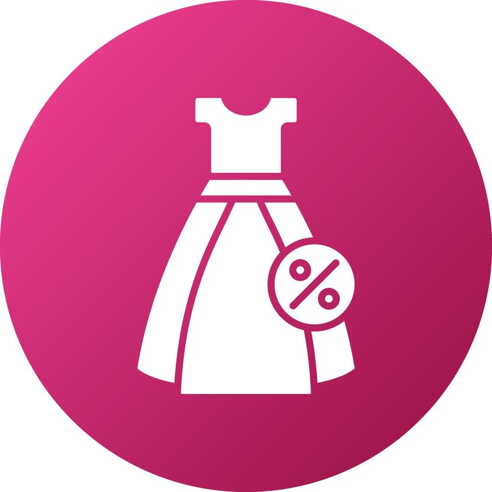 Dress Discount Icon Style vector