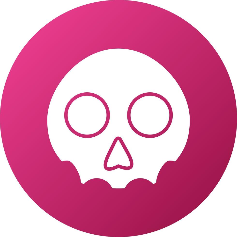 Cute Skull Icon Style vector