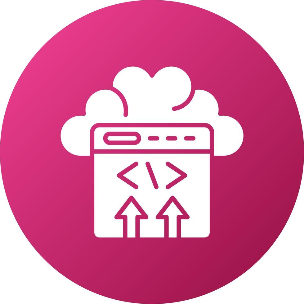 Cloud Deployment Icon Style vector