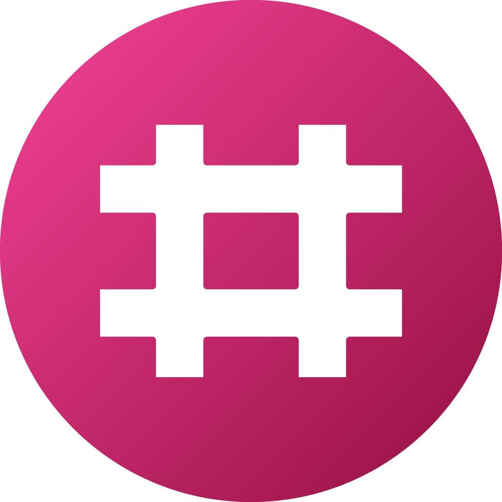 estilo de icono de hashtag vector