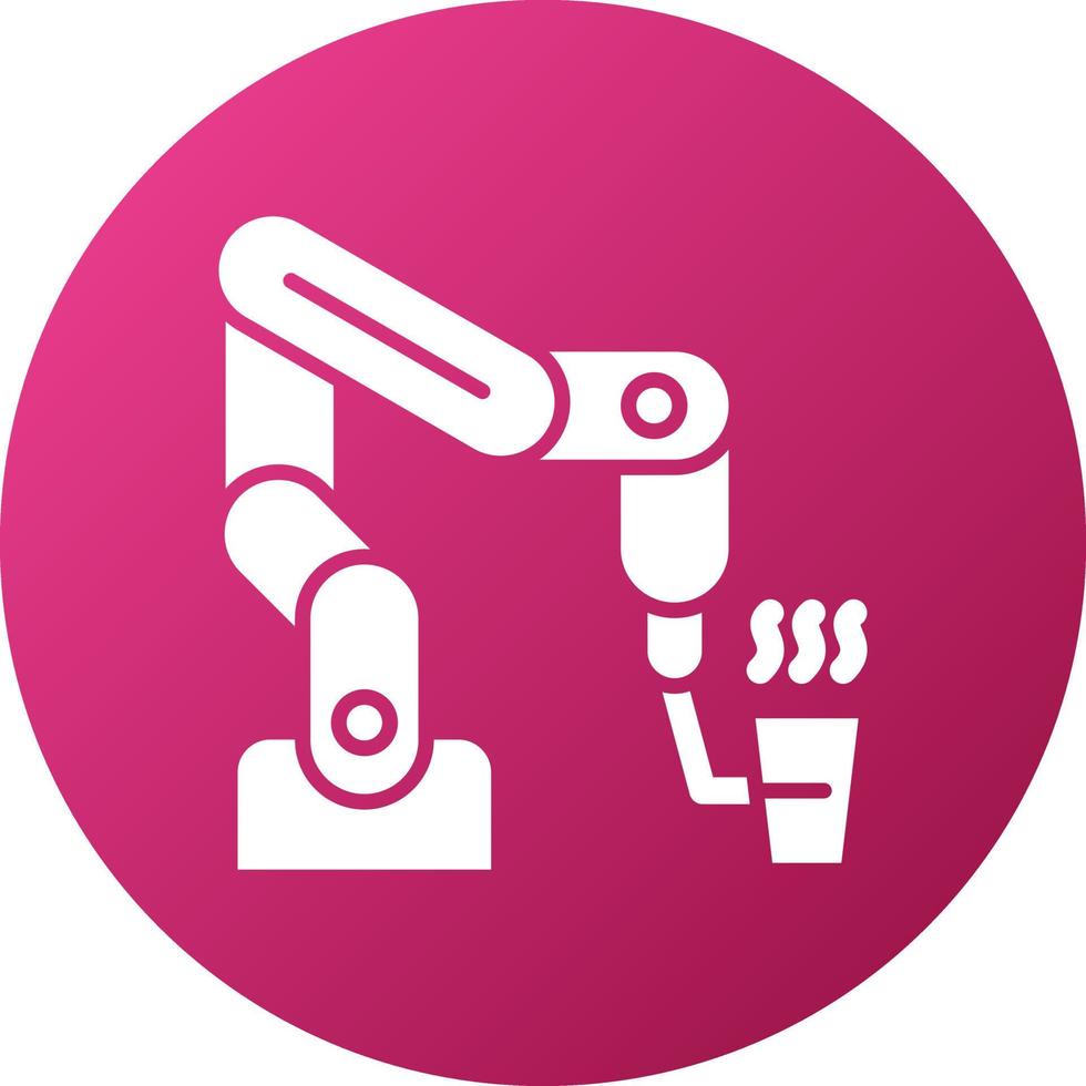 Robot Barista Icon Style vector