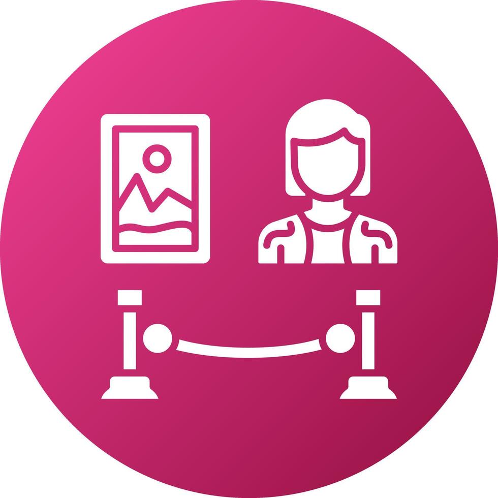 Exhibition Designer Woman Icon Style vector