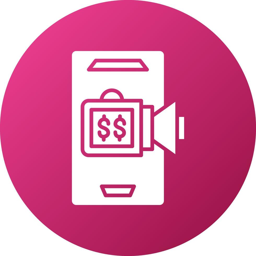 Paid Live Stream Icon Style vector