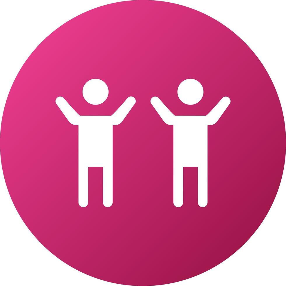 Man Celebrating Icon Style vector