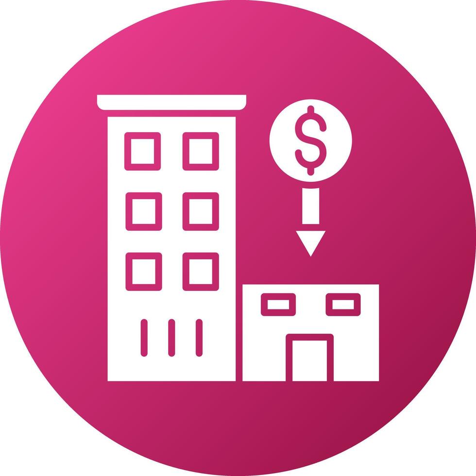 Hotel Cost Icon Style vector