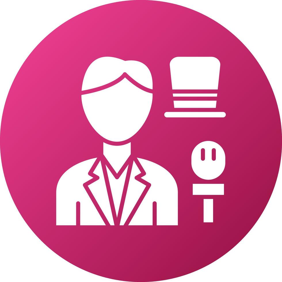 Master of Ceremonies Icon Style vector