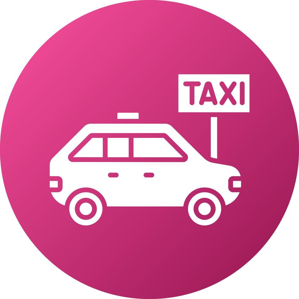 estilo de icono de parada de taxi vector