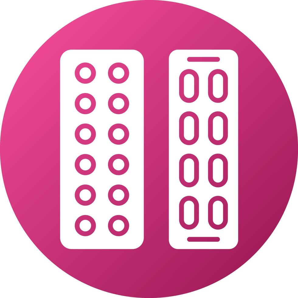 Pills Packet Icon Style vector