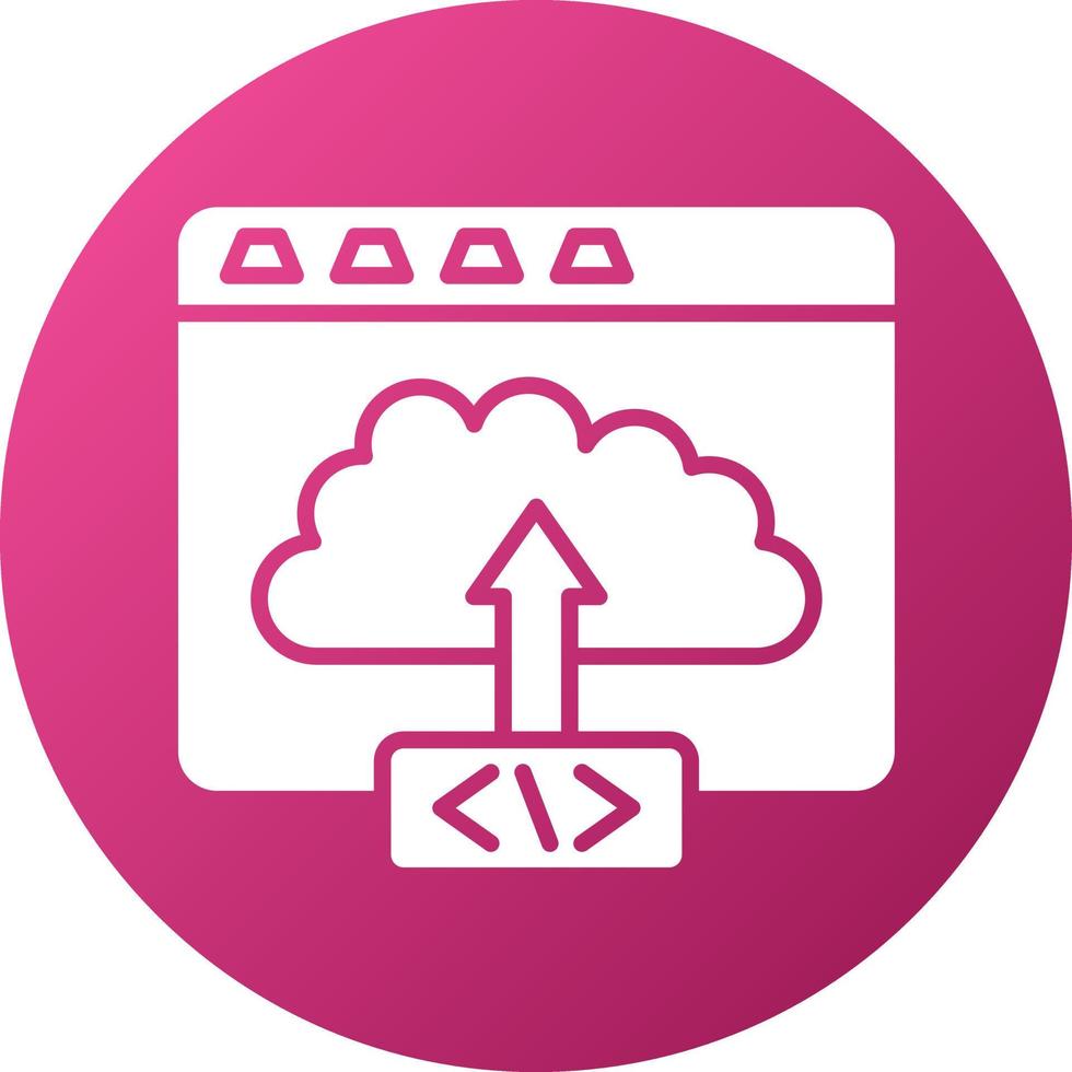 Code Deployment Icon Style vector