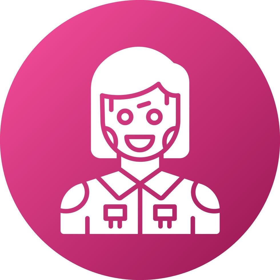 Humanoid Robot Icon Style vector